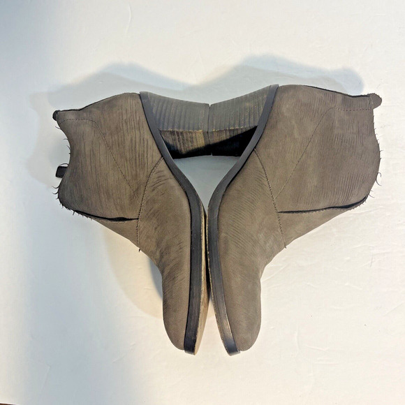 Eileen Fisher Boots Sz 8.5 Bootie Vero Cucio Lagenlook Suede Brown Grey Earthy - Picture 9 of 14